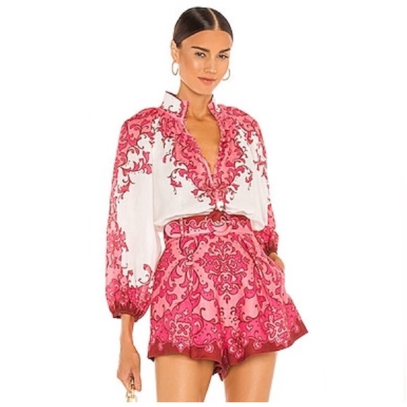 Zimmermann Tops - ZIMMERMANN Nina Billow Blouse in Watermelon Print Zimmermann Size 0